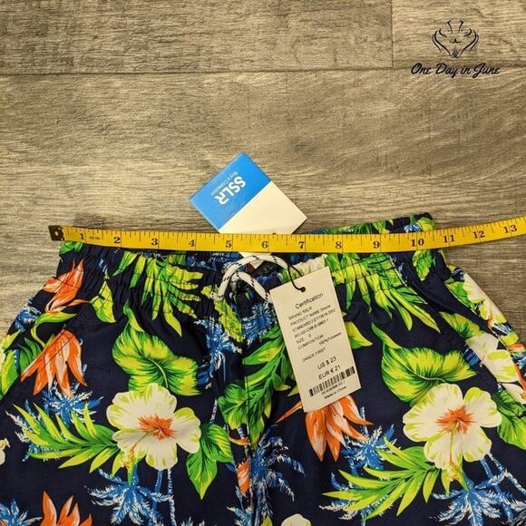 SSLR Boys Hawaiian Swim Trunks Size S - Picture 3 of 5